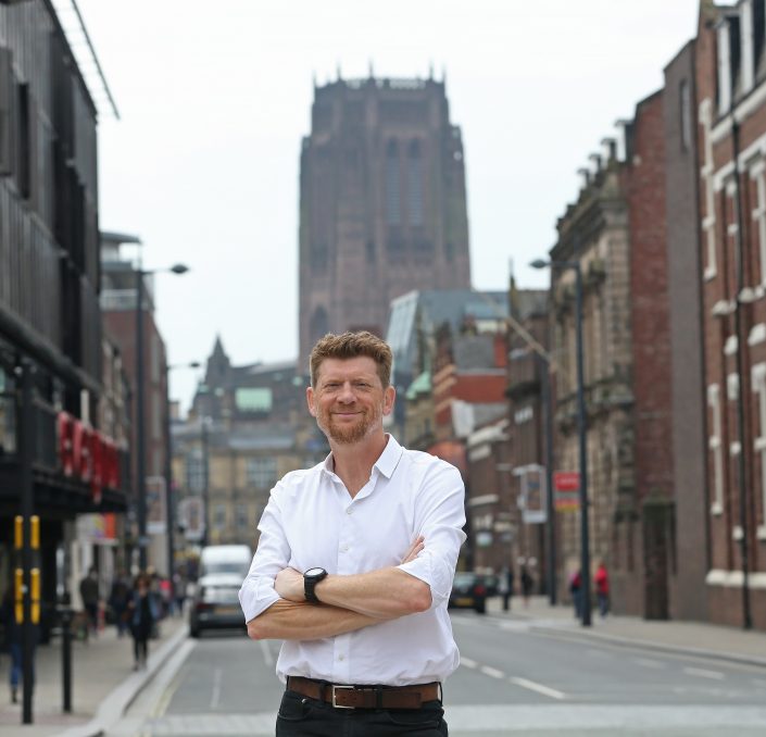 Colin Sinclair pictured in Liverpool City centre.Images by Gareth Jones
